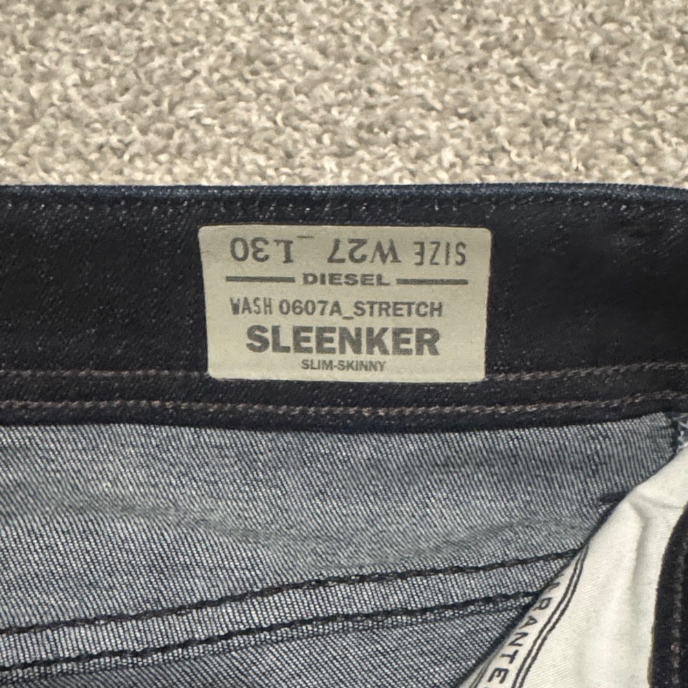 Diesel Slim Skinny Dark Wash Jeans - Picture 4 of 6